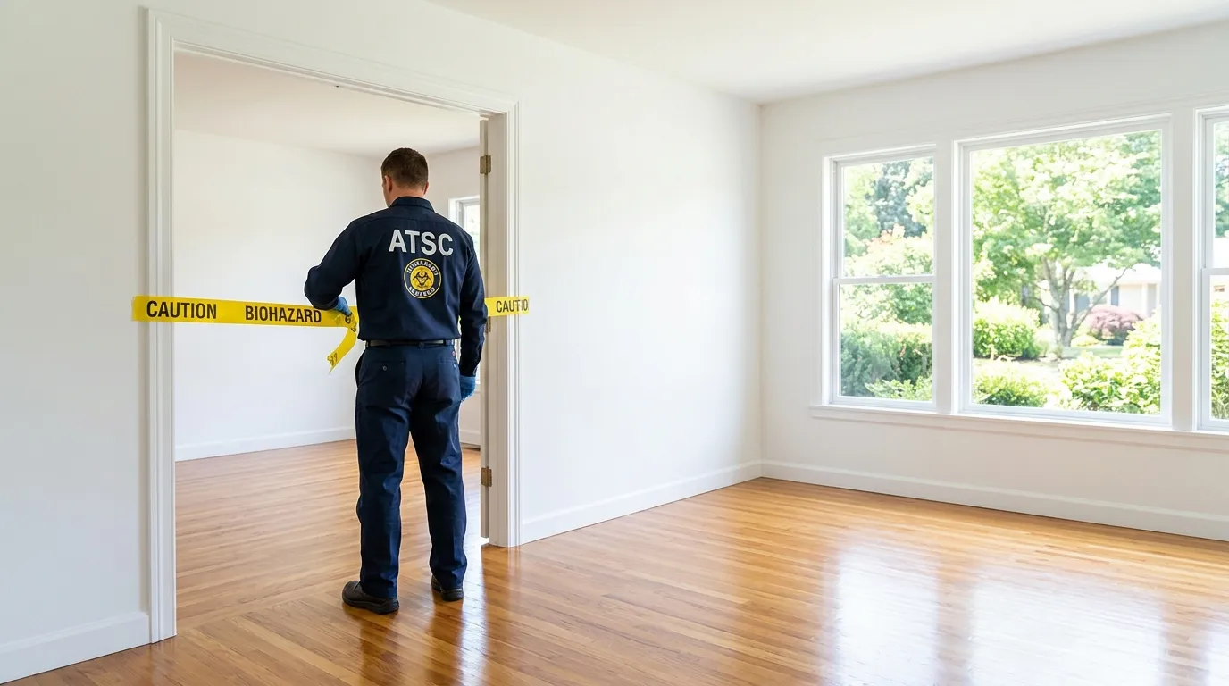 Certified biohazard cleanup crew performing Decomposition Cleanup in Rocky River